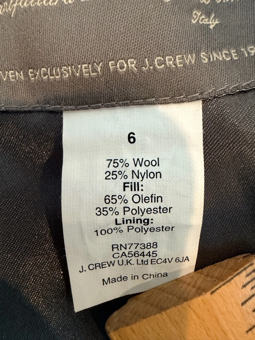 J. Crew Classic Lady Day Coat Italian Double Cloth Thinsulate Size 6 - Picture 5 of 9